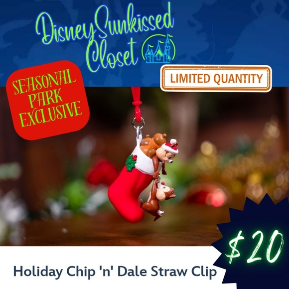 Disneyland Exclusive Other - DLR Exclusive Seasonal Treat Chip & Dale Stocking Clip Bag Charm